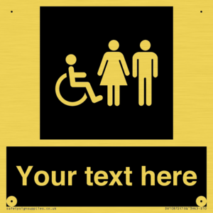 Custom information: black panel disabled female and male